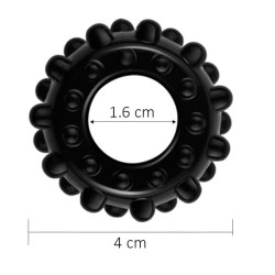 LoveToy Cockring power Plus Bubble Noir